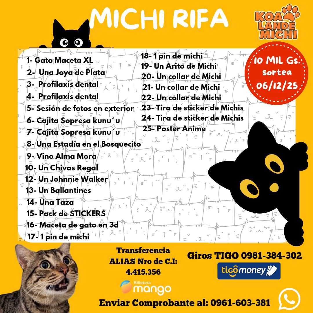 koalandeMichi's tweet photo. No te quedes sin tu Michi Rifa!! https://t.co/VaWgtsmZf3