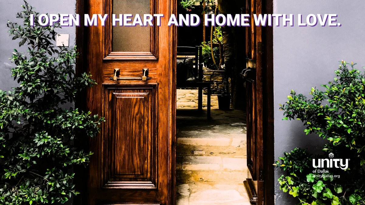UnityDallas's tweet image. Welcome
“I OPEN MY HEART AND HOME WITH LOVE.” - Dailyword.com
#DailyWord #Unity #UnityDallas #Anticipation