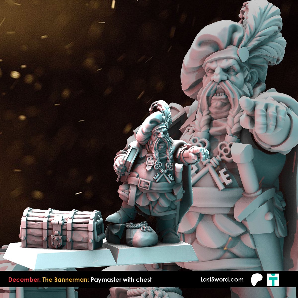 LastSwordMinis's tweet image. December Patreon: Paymaster with chest
Many years of petty raids, of staking everything on a single toss of the coin in each battle. Hoarding gold to buy new blades.
Soon at: loom.ly/Ifgv-w0
-
#citiesofsigmar #dogsofwar #the9thage #aos #3dprint #dnd #lastswordminiatures