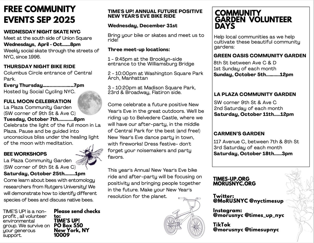 MoRUSNYC's tweet image. Free community events calendar for October to December: Includes free workshops, bike rides, volunteer days, celebrations, parties, and more!

#NYC #CommunityEvents