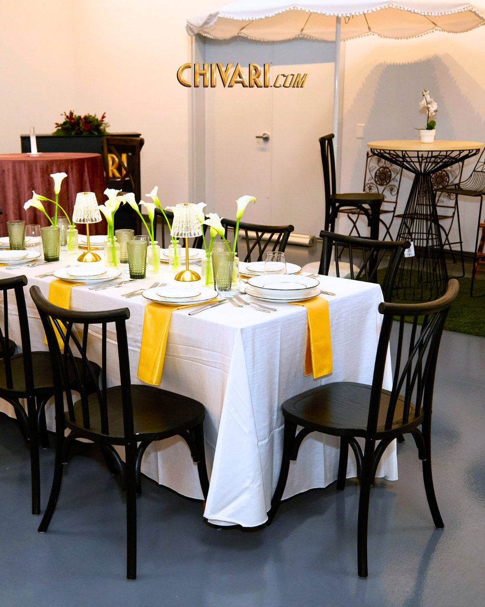 chivarichair's tweet image. Elevate your holiday events with our elegant #table &amp;amp; #chair setups, linens, and stunning Tableware! 🍽️✨ Perfect for weddings, corporate events, and more. Shop now for unforgettable gatherings! Visit our showroom or call (800) 404-4847 / (305) 487-8960. 🔗…