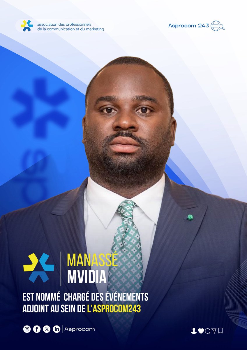 Nous annonçons officiellement les récentes nominations au sein du Conseil d’Administration de l’#ASPROCOM.
Ces désignations viennent compléter les postes restés vacants et renforcer notre gouvernance.

Félicitations aux membres nommés 👏

#ASPROCOM243 #COVOT #Communication