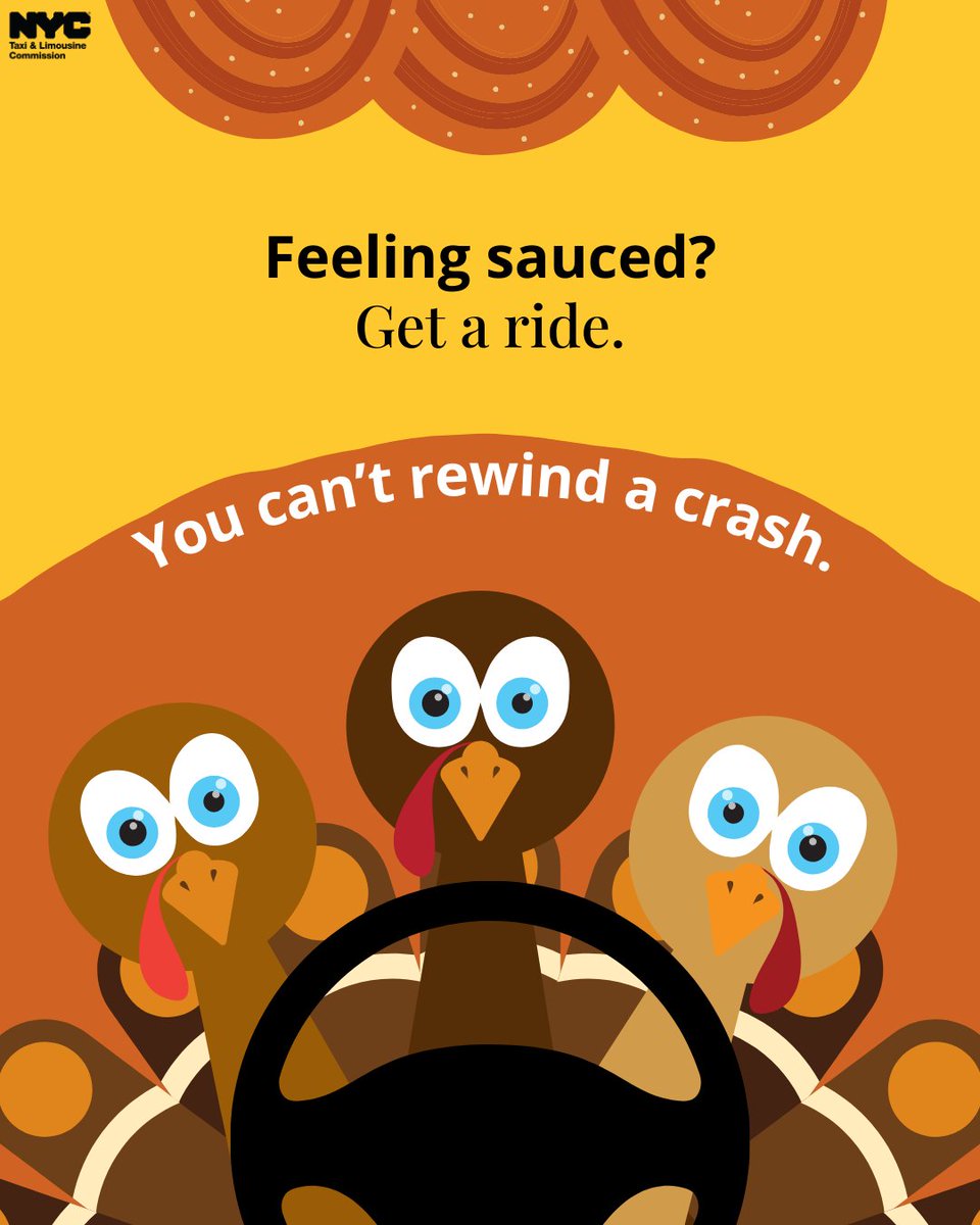 nyctaxi's tweet image. The @AAAnews projects at least 73 million people will travel by car, that’s nearly 90% of Thanksgiving travelers and +1.3 million travelers compared to last Thanksgiving. Please help keep the roads safe by slowing down and getting a ride if you’re under the influence. #VisionZero