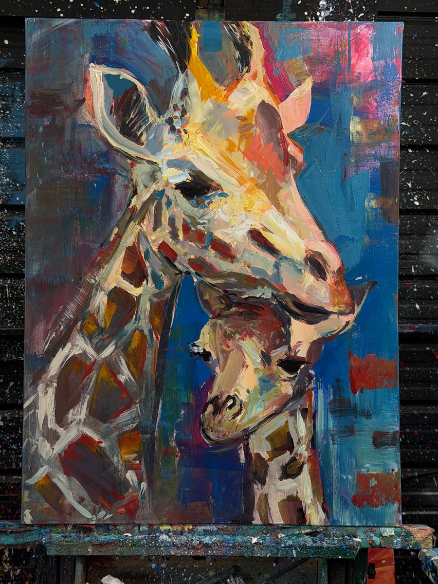 JoeEversonArt's tweet photo. New works coming off the easel in preparation for a busy 2026! What do you think of this one, titled "Mother's Love"? https://t.co/LYSuav08q8