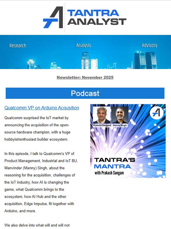 MyTechMusings's tweet image. Our Nov. 2025 #Newsletter is out...

bit.ly/ta-newsletters

It covers:

↗️ @Qualcomm&apos;s acquisition of @arduino 
↗️@Lenovo GIAC 2025 recap &amp;amp; analysis w/ @AnuragTechaisle  &amp;amp; @ebizexec 
↗️@Huawei #connect25 &amp;amp; #AnalystTalks recap &amp;amp; analysis w/ @pnjarich of @GSMAi 
↗️@Samsung…