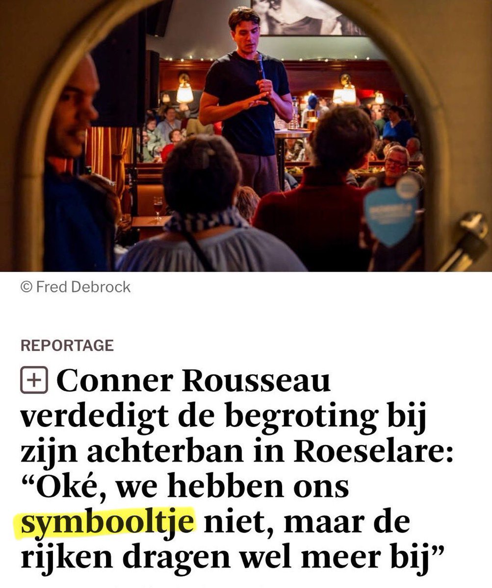 “Oké, we hebben ons symbooltje niet binnengehaald”, reageert Vooruit-voorzitter Conner Rousseau laconiek.

Een verkiezingsbelofte. Een zogenaamd breekpunt. Stond op alle sociale media. 

Hoe breek je zo'n belofte? Je maakt er een "symbooltje" van. (1/4)