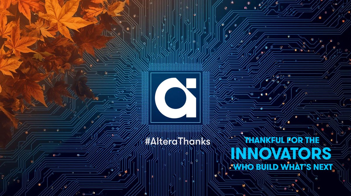 AlteraFPGA_'s tweet image. Thankful today - and every day - for the developers, partners, and teams pushing the boundaries of what’s possible with Altera FPGAs and SoCs.

Wishing you a warm and joyful Thanksgiving!

🧡 #AlteraThanks