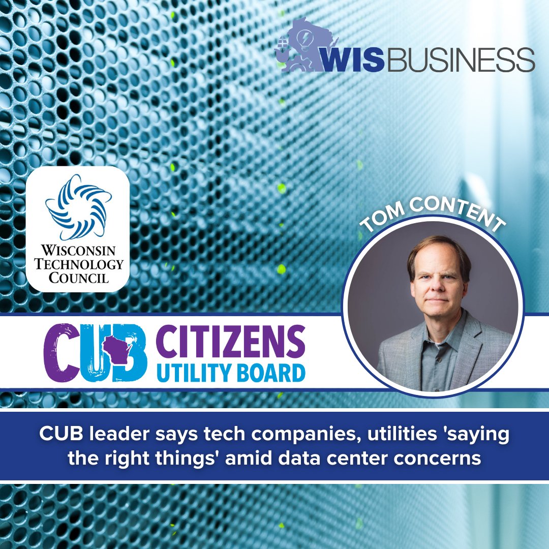 WisBusiness's tweet image. &quot;@Microsoft is saying 🗣 ‘We’re going to pay our fair share...,’ the #utilities are saying that ‘We’ve got #rateplans with the #datacenters … that are designed to ensure fairness,’” he said, adding @CUBWI is taking a “trust but verify” approach.
 wisbusiness.com/2025/cub-leade…