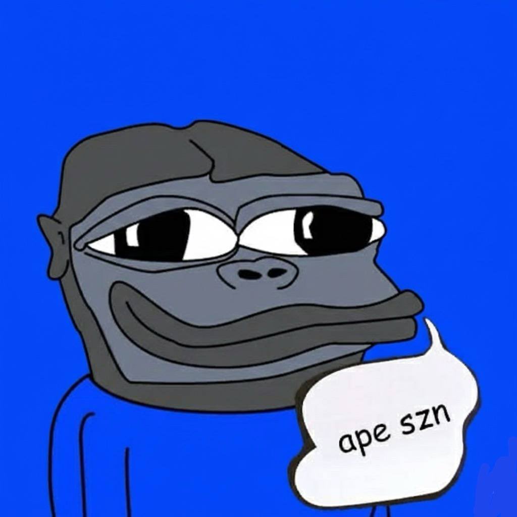 fexir1's tweet image. Strong community with cult vibes.

$APE has real people, not NPCs. 

The community is fun, smart, and chill - no toxic maxis or blind hype.

ETH —&amp;gt;  $PEPE

SOL —&amp;gt;  $APE 

GiZPKUz7sUPMRmC2sKeFywH8mL6jzpWMNrt2JNccpump

Apes together strong