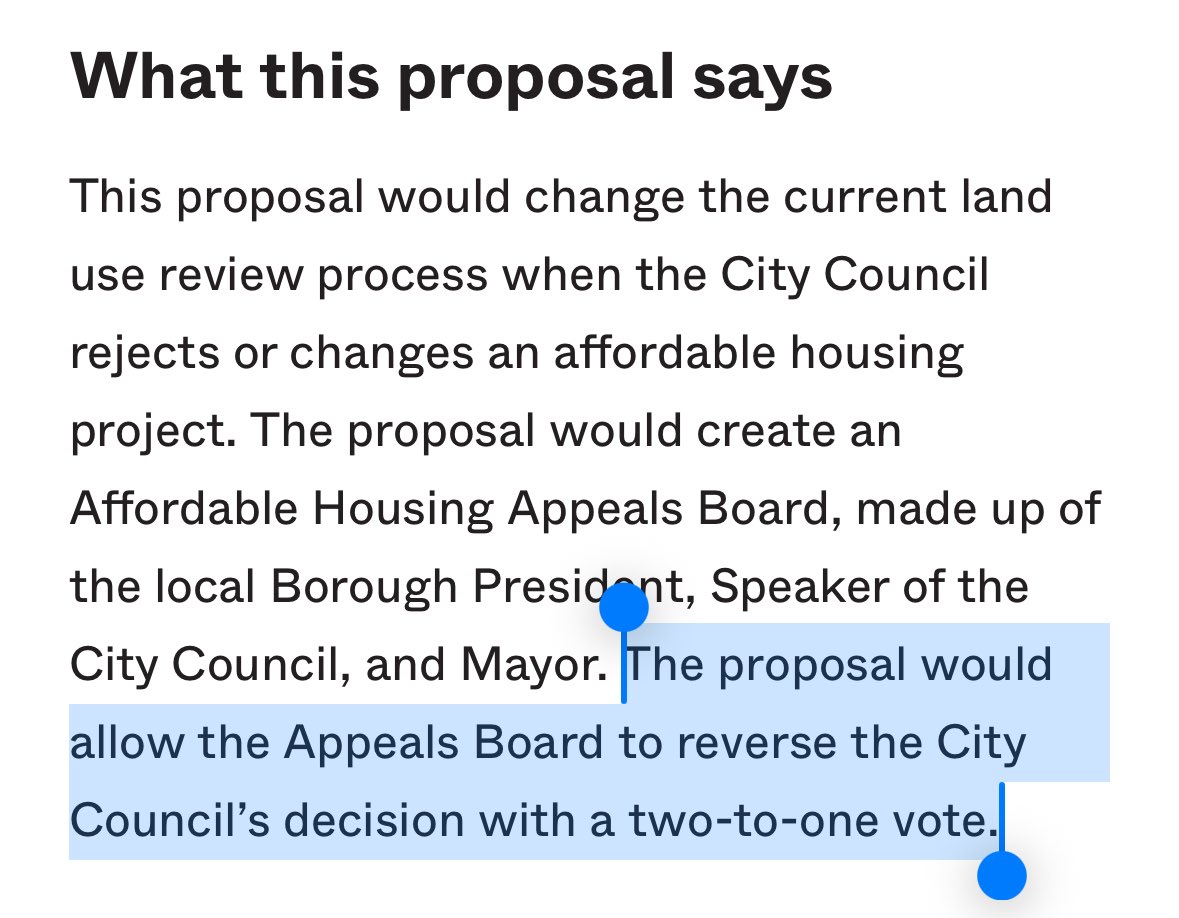 Thankfully, the newly-created Appeals Board allows for Mamdani + Borough President to outvote such a horrendous Speaker and ensure that new homes are built regardless 🫡