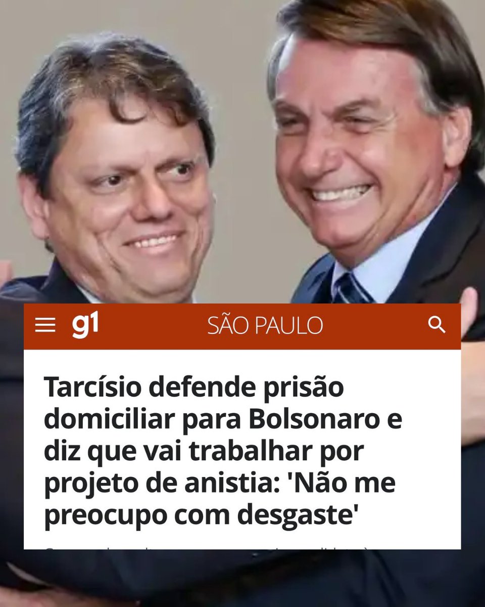 O Tarcísio faz ser fácil a gente não gostar dele né?