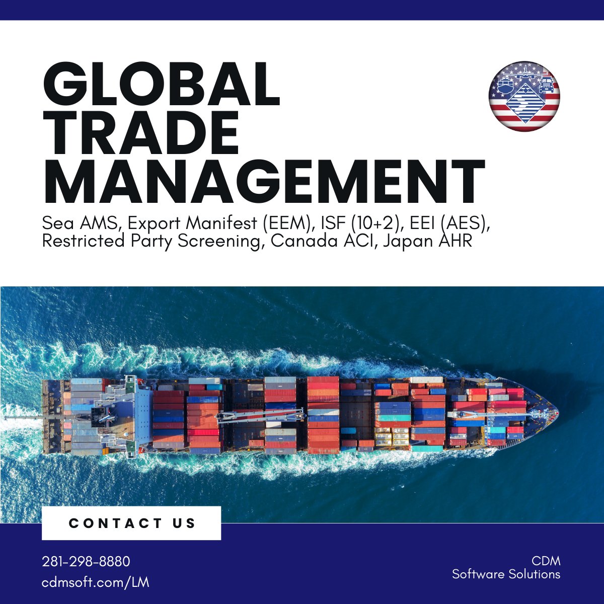 cdmdarrellortiz's tweet image. #Shipping #compliance doesn&apos;t get any easier than with CDM Global Trade Management®. If you&apos;re running an #ecommercebusiness, you don&apos;t have time for all that paperwork, so stop wasting it.

#ecommerce #supplychain #logistics #import #export #logisticsmanagement