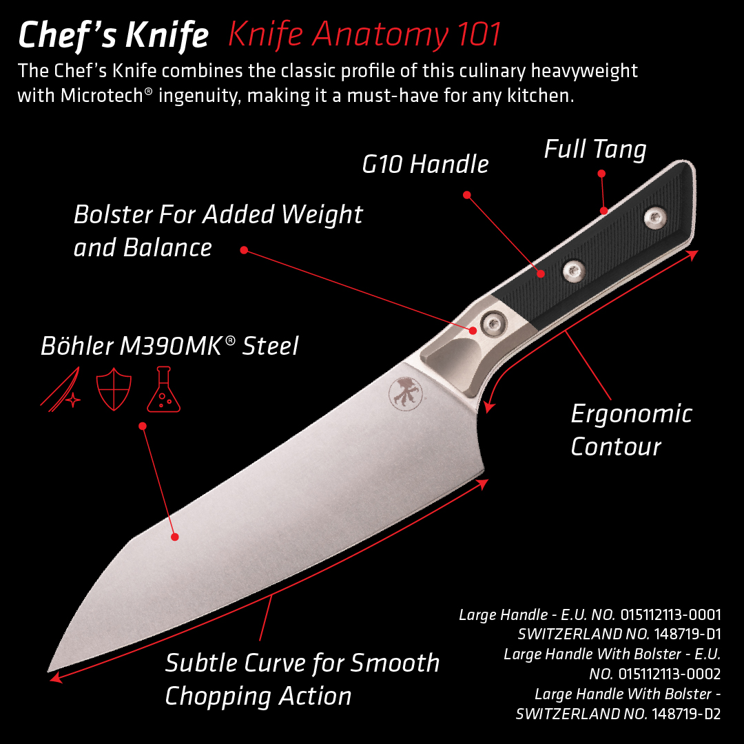 microtechknives's tweet image. Elevate your holiday cooking with the precision of Microtech Cutlery.

Available at MicrotechKnives.com 

#MicrotechCutlery #CookWithPrecision #ChefsKnife