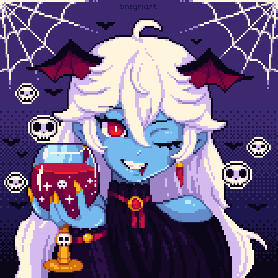 Pixel Art de halloween que eu fiz para o app de colorir Color by Number da Wildlife.

#pixelart #gamedev #games