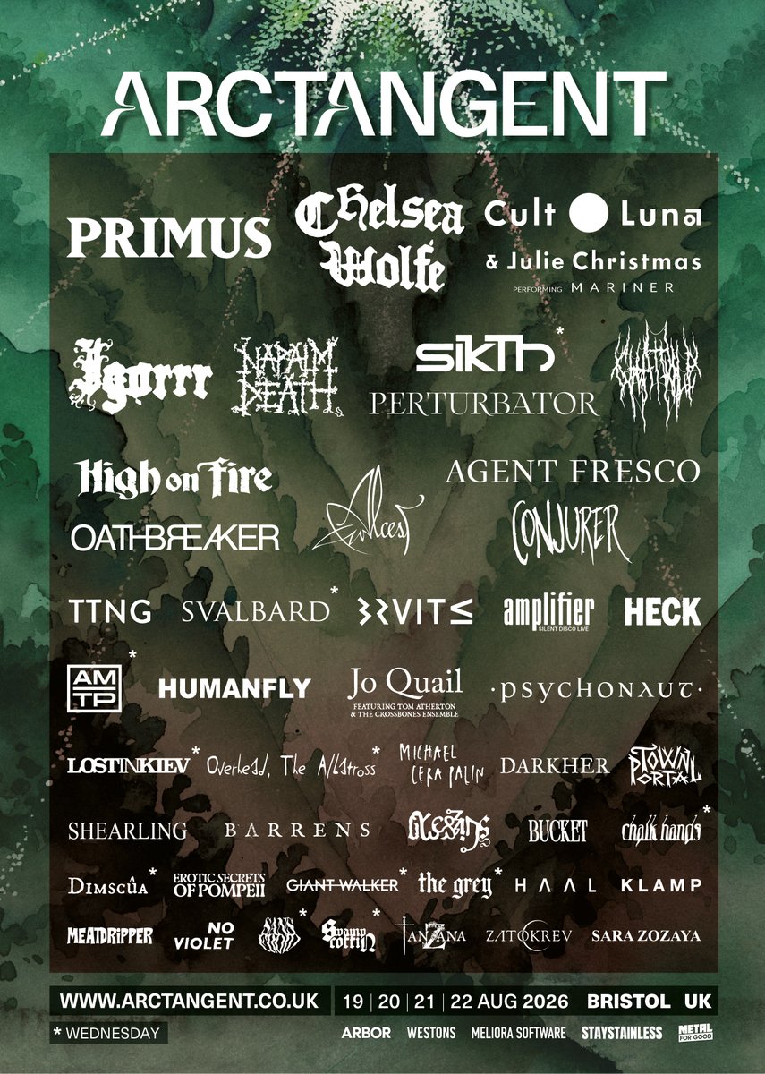 primus's tweet image. Primus will return to the UK to headline @ATGFestival  Festival in August 2026.

Festival and ticket info can be found at
arctangent.co.uk