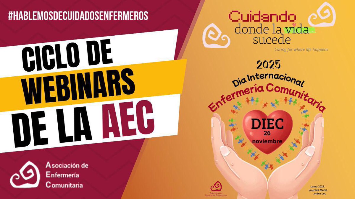 Hemos lanzado hoy con motivo del #DIEC25, un ciclo de webinars sobre nuestros diferentes campos de actuación y competencias como enfermeras comunitarias. Descubre nuestro proyecto en youtube youtu.be/Ul1pTdVXvwc?si…