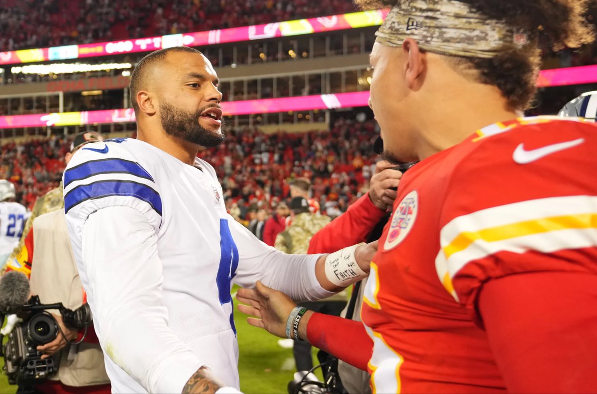 RichJohnsonNFL's tweet photo. Dak Prescott believes the #Cowboys Thanksgiving showdown with Patrick Mahomes and the #Chiefs could mark a “passing of the torch” to the NFL’s next dynasty. https://t.co/Soky9xWq3p