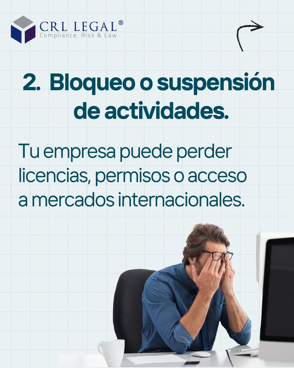 LegalCRL's tweet photo. Incumplir la norma puede salir muy caro 🚨💼
Conoce las sanciones más comunes y toma decisiones que protejan tu empresa antes de que sea tarde ✅📊
#Compliance  #GestiónDeRiesgos #EmpresasColombianas #Prevención #CRLLegal https://t.co/OlsDXqlLdh