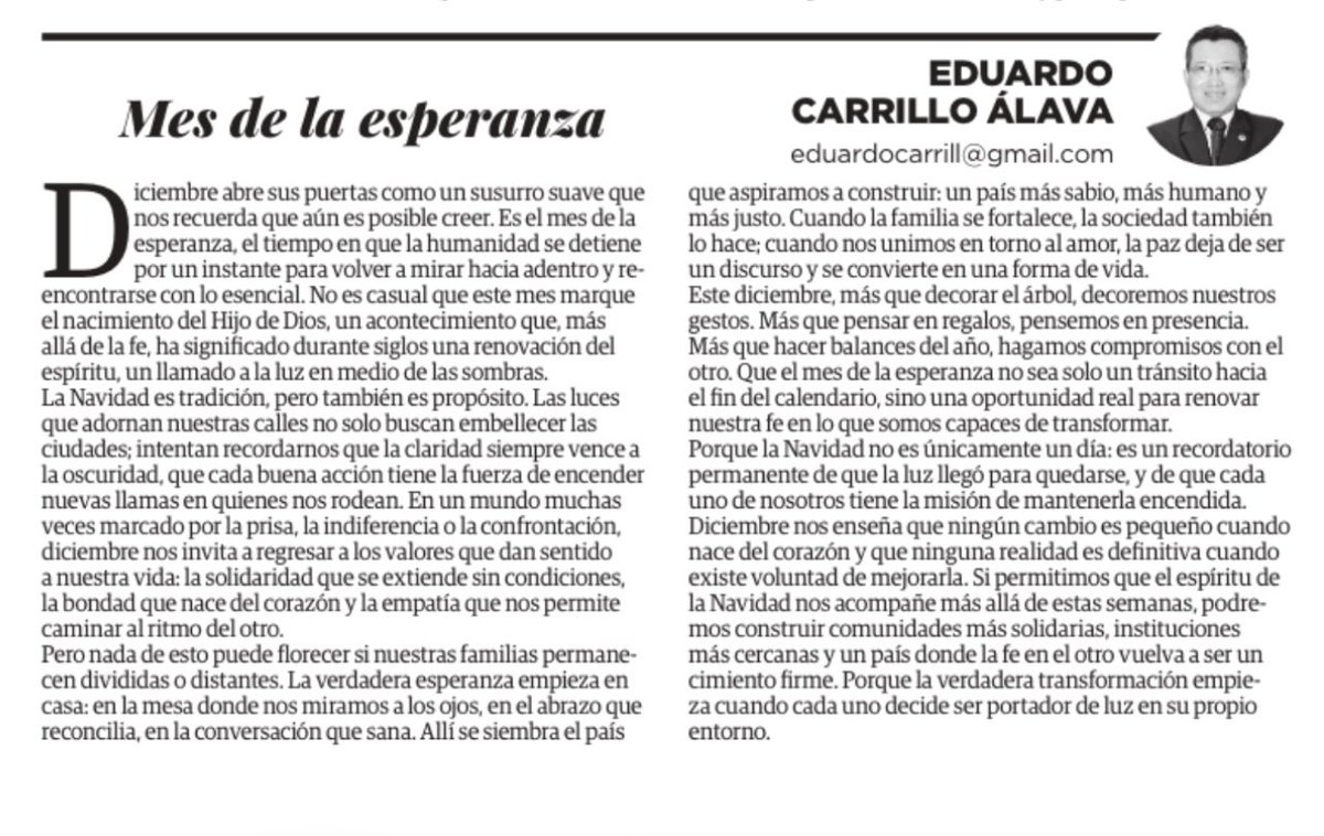 eduarcarrillo19's tweet photo. Diciembre, mes de la Esperanza. https://t.co/XsrSB0Sah0