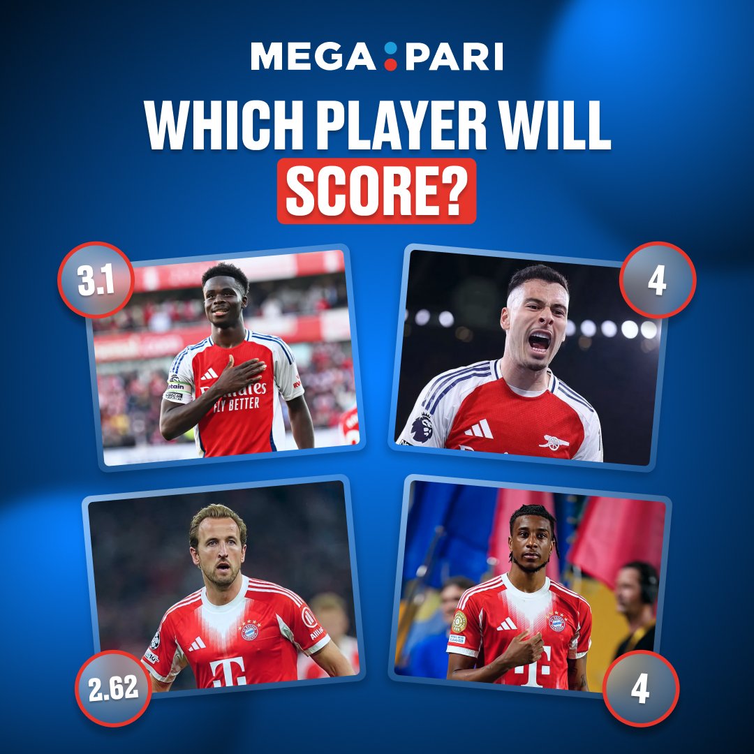megapari_ngr's tweet image. The whistle’s gone and we’re LIVE! ⚽🔥

Arsenal vs Bayern is underway — but which player finds the net first tonight? 👀
Drop your prediction and let’s see who calls it right! 💥

Bet smart, bet now on MEGAPARI!
megapari.media/4pbaJY0

#Megapari #Arsenal #Bayern #UCL #BetAndWin