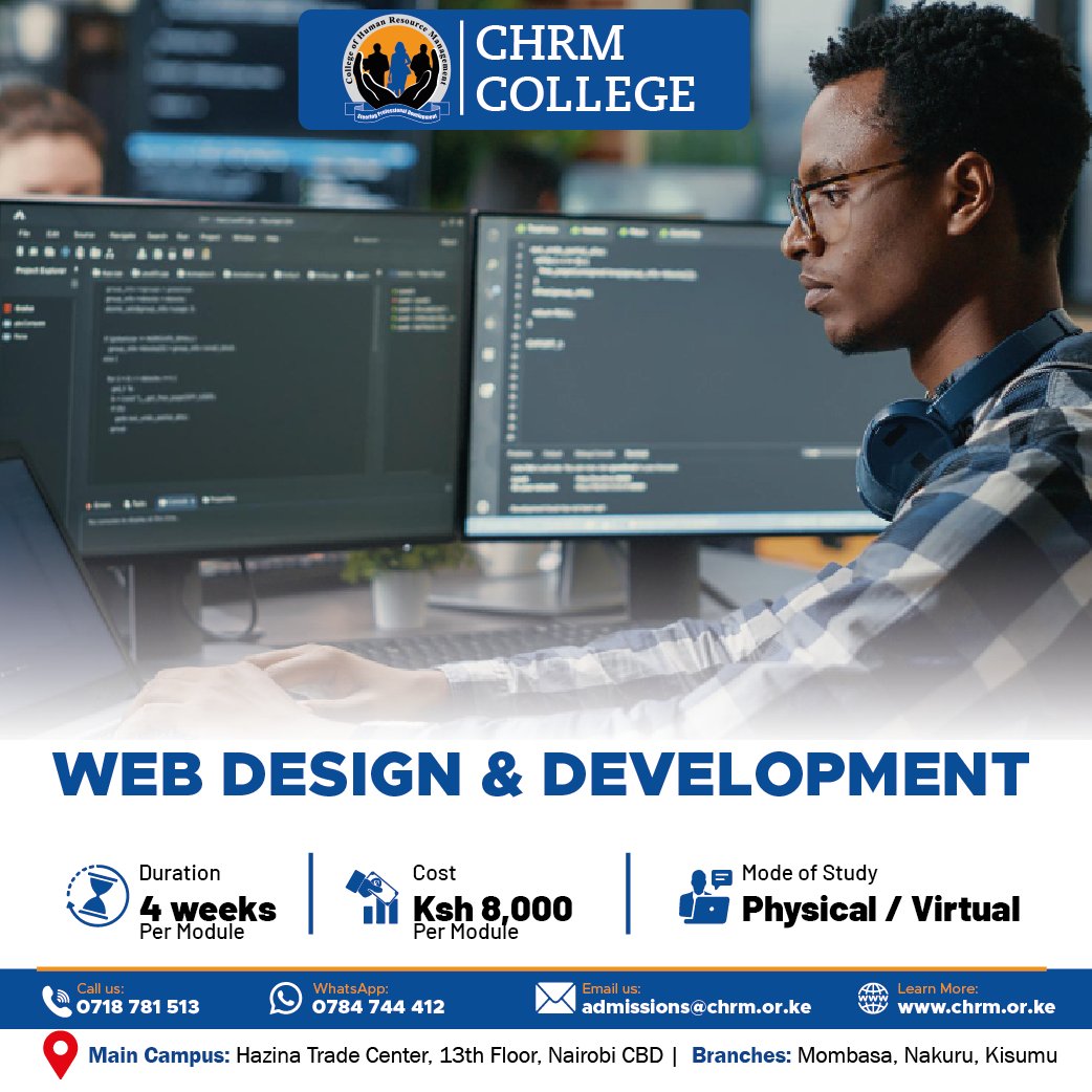 Become a Skilled Web Designer &amp; Developer.

Transform your ideas into powerful digital experiences with CHRM College’s Web Design &amp; Development course. Whether you're starting out or leveling up your tech skills, this program equips you with the hands-on expertise needed in