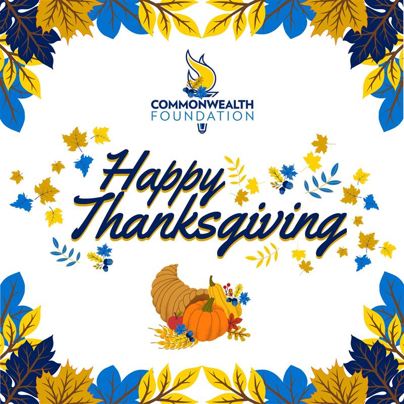 MyCommonwealth's tweet image. Happy Thanksgiving from the Commonwealth Foundation! 🦃🍂💙