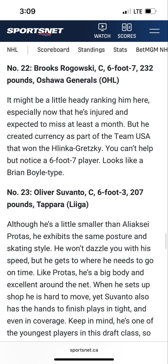 SimGrindcore's tweet image. I hate to be &quot;that guy&quot; but I have to point this out:

Both #2026NHLdraft rankings from @Sportsnet’s Sam Cosentino and @Hockeywiz777 are way too similar. 

It’s a case of plagiarism or AI is involved in those writings, which is becoming a plague in media. 

Look for yourself!