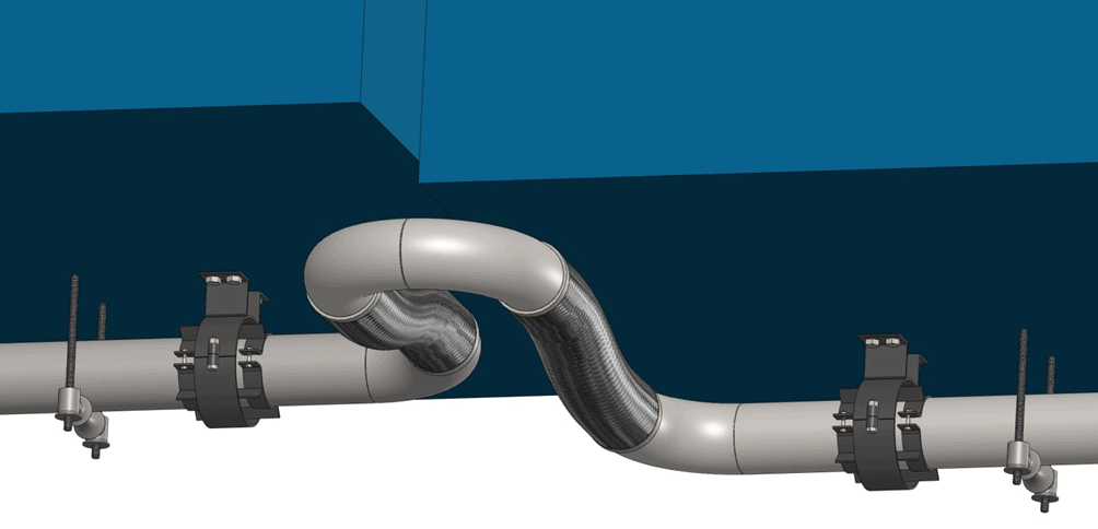 Metraflex's tweet photo. When piping crosses a building joint, an expansion joint must be installed to prevent building movement from damaging the piping system. The expansion joint must be able to handle movements in all directions (X, Y, and Z planes) https://t.co/qPxoAQNZNo https://t.co/FqCLM27oZ8
