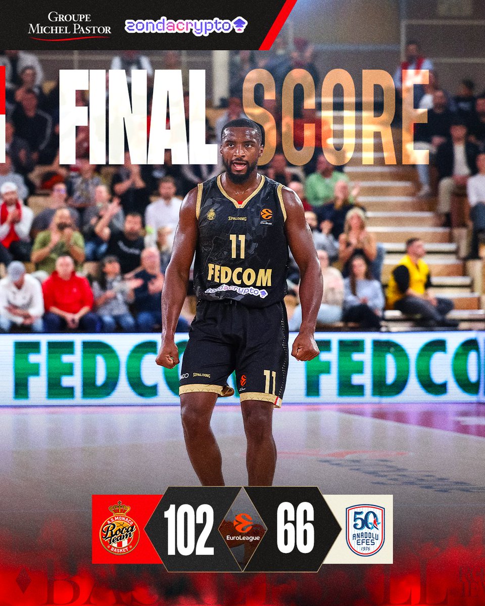 ASMonaco_Basket's tweet image. 𝐅𝐢𝐧𝐚𝐥. 1⃣0⃣2⃣ - 6⃣6⃣

😳 What a victory.  

Bravo à toute l’équipe pour un grand match collectif 👏

#RocaTeam #DagheMunegu #EveryGameMatters