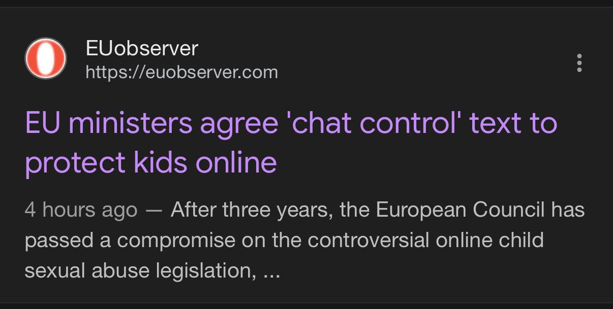 yrschrade's tweet image. 🚨 EU ministers voted to end private communication! 🚨

Today the EU ministers approved the councils surveillance plans for Chat Control:

- Warrantless mass surveillance of all emails, chats, messengers
- Mandatory ID for everyone using social media (end of online anonymity)