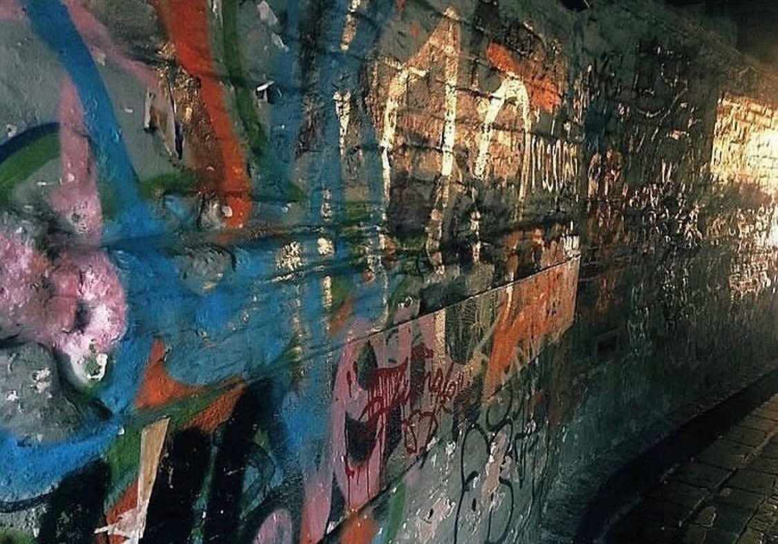 This indent along the wall of Leonard’s Lane (just off of Small Street) was caused by centuries of carts bringing their goods to market along the medieval lane and scraping along the bricks on their way. Traders would bring their goods to St Nicholas Market from around the county