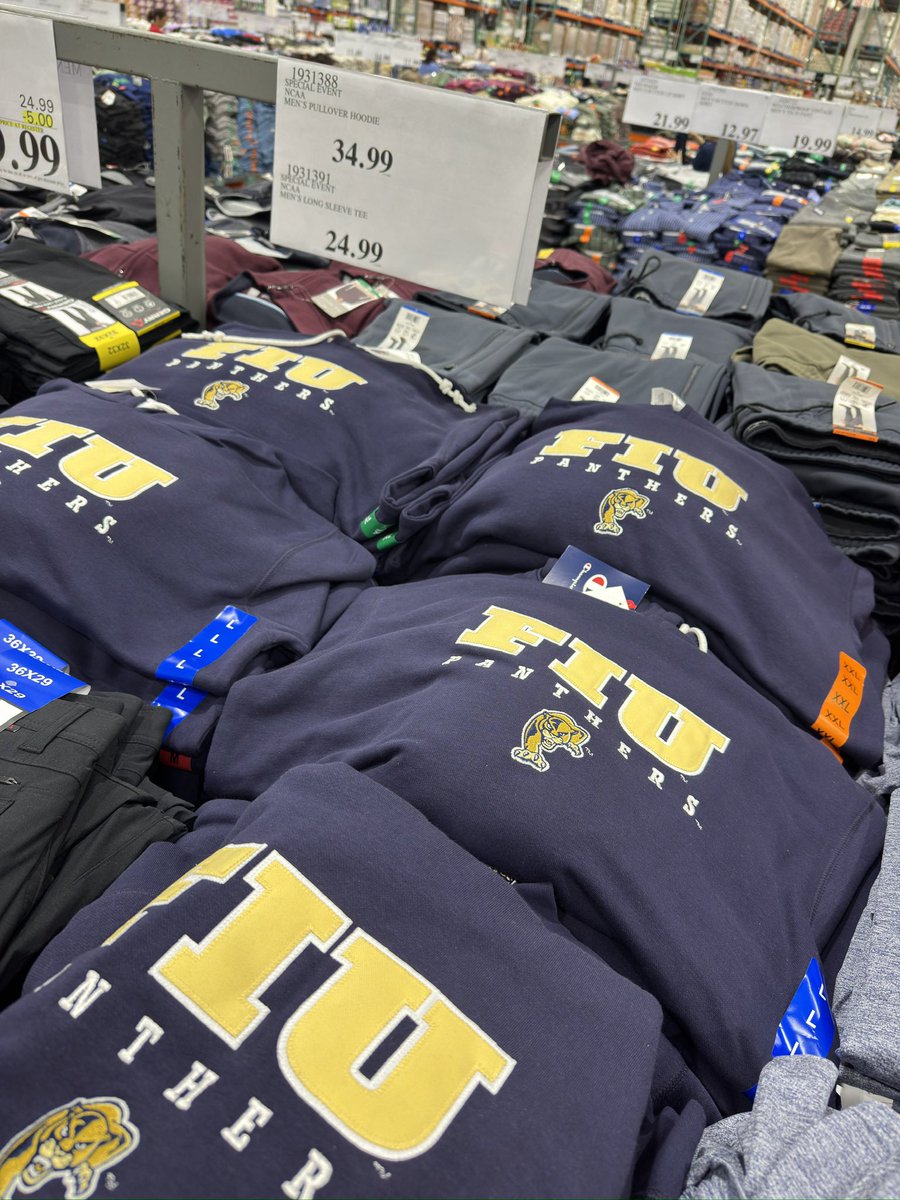 FIU's tweet photo. FIU Gear Stock Alert: FIU gear at Kendall Costco Location @FIUFootball @FIUAthletics @FIUalumni #repfiu https://t.co/q5n2eMyI6x