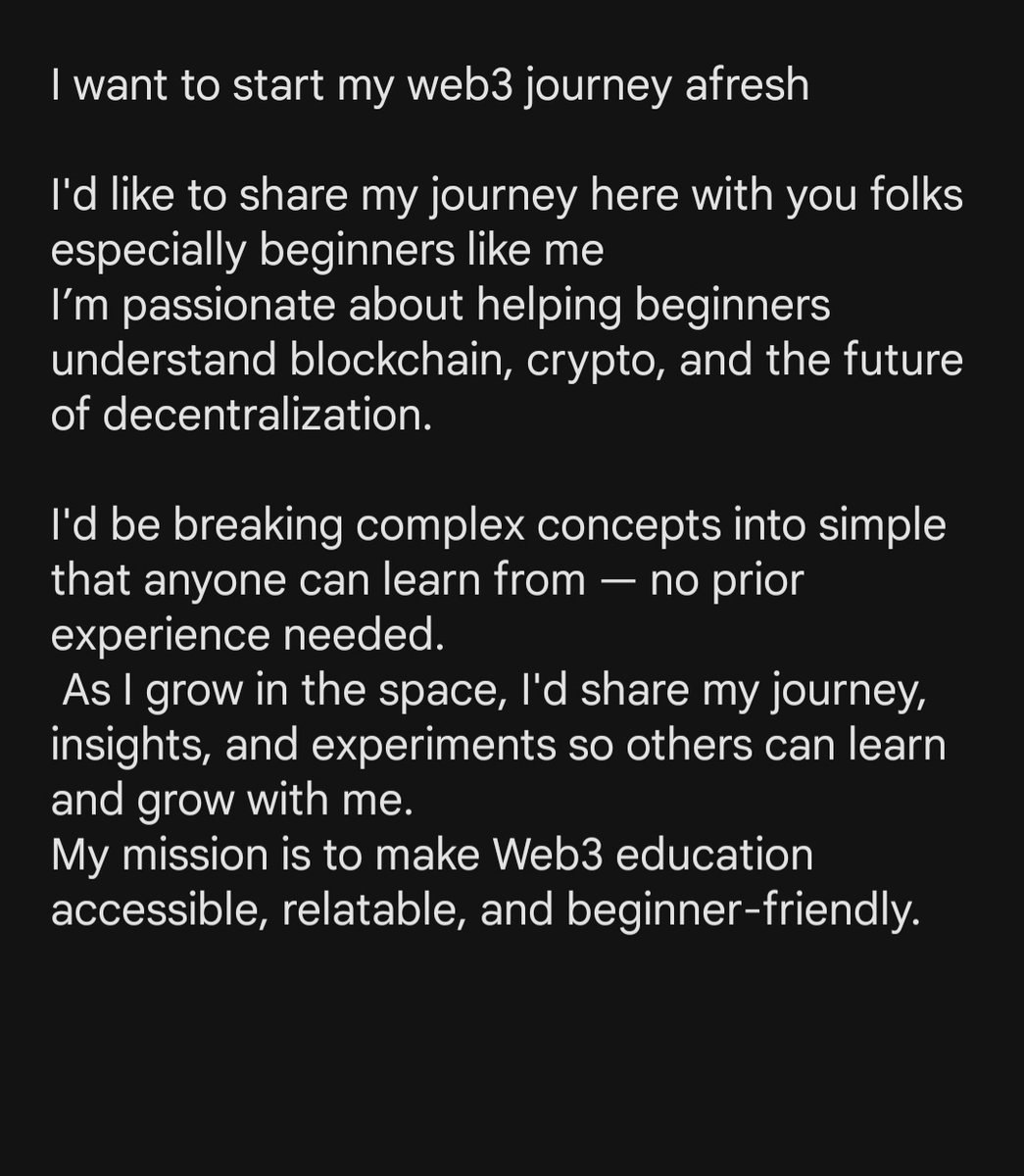 Damilare_124's tweet image. If you find it difficult to understand the basics of web3, I&apos;d like you to join me with the journey I&apos;m about to emback on
Web3 space is truly wide and complex but trust me, my impact here would favour you
Turn on your notifications button so as you&apos;d be able to learn as I learn.