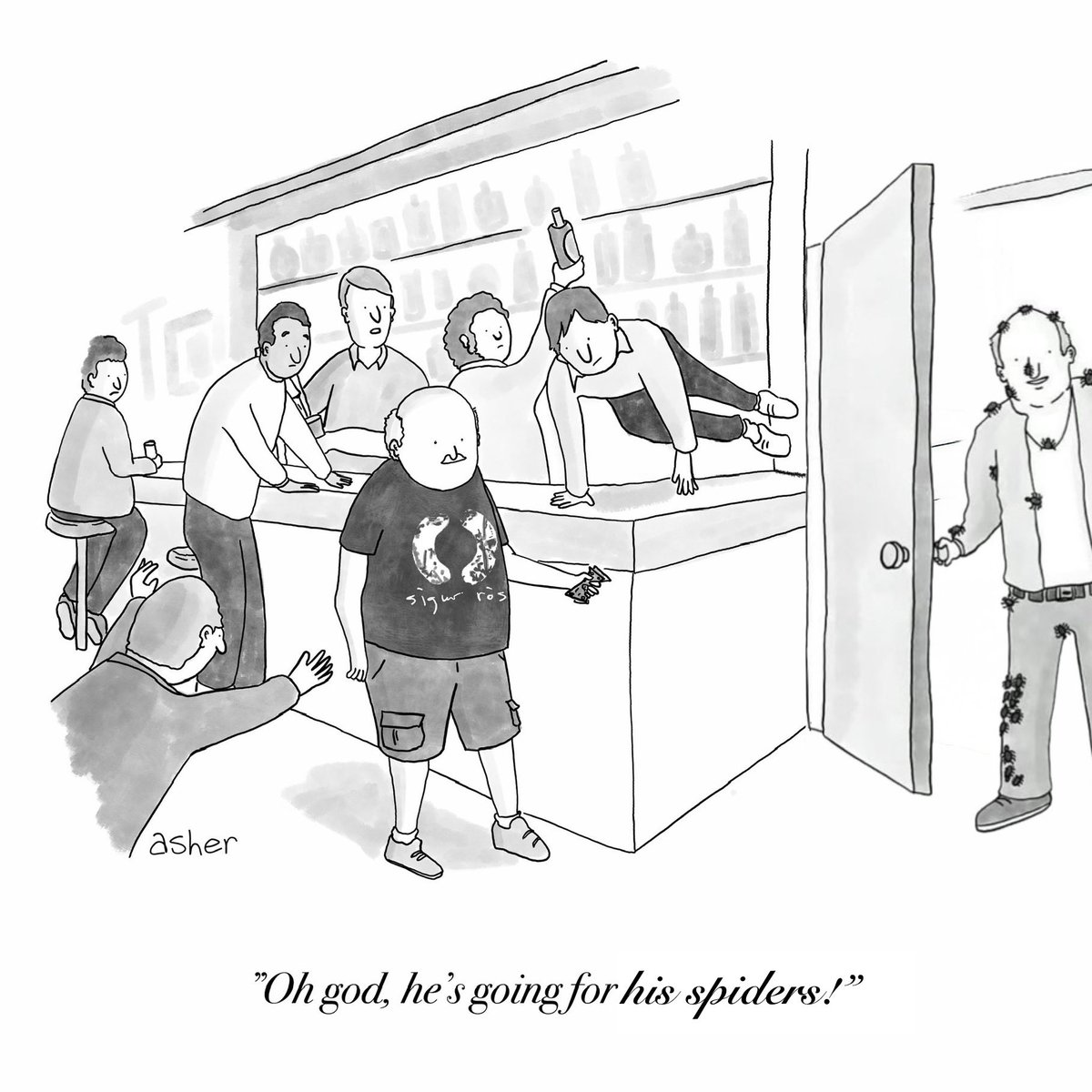 Lunaricide's tweet image. I just really like the Spider Man as a non sequitur!