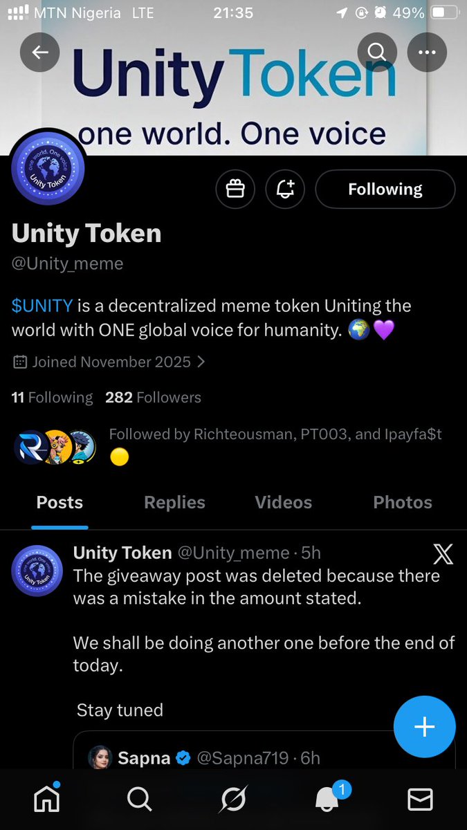 BuildWithUsman's tweet image. @Captain_Rago 
@Amjaaat 
@Bozzycouture 
@UsmanNas91 
@TheBeeAli 

Done! 🔥 
All steps completed.
UNITY fam, let’s run this up together! 🚀💛
Good luck to everyone, blessings to whoever wins! 🙏✨ 
#UNITYToken”