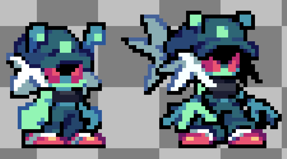 StephanieDigits's tweet image. I been having this game idea for a while. I didnt like the first sprite i did so i remade it and i think i like the style better