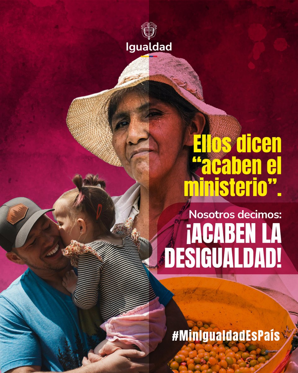 MinIgualdad_Col's tweet image. Gracias al Ministerio de Igualdad y Equidad, los pueblos indígenas, Rrom, afro, raizales y campesinos tienen políticas públicas diferenciales diseñadas con ellos y para ellos. Cerrar el ministerio es retroceder y volver a darle la espalda a quienes hoy son tenidos en cuenta.…