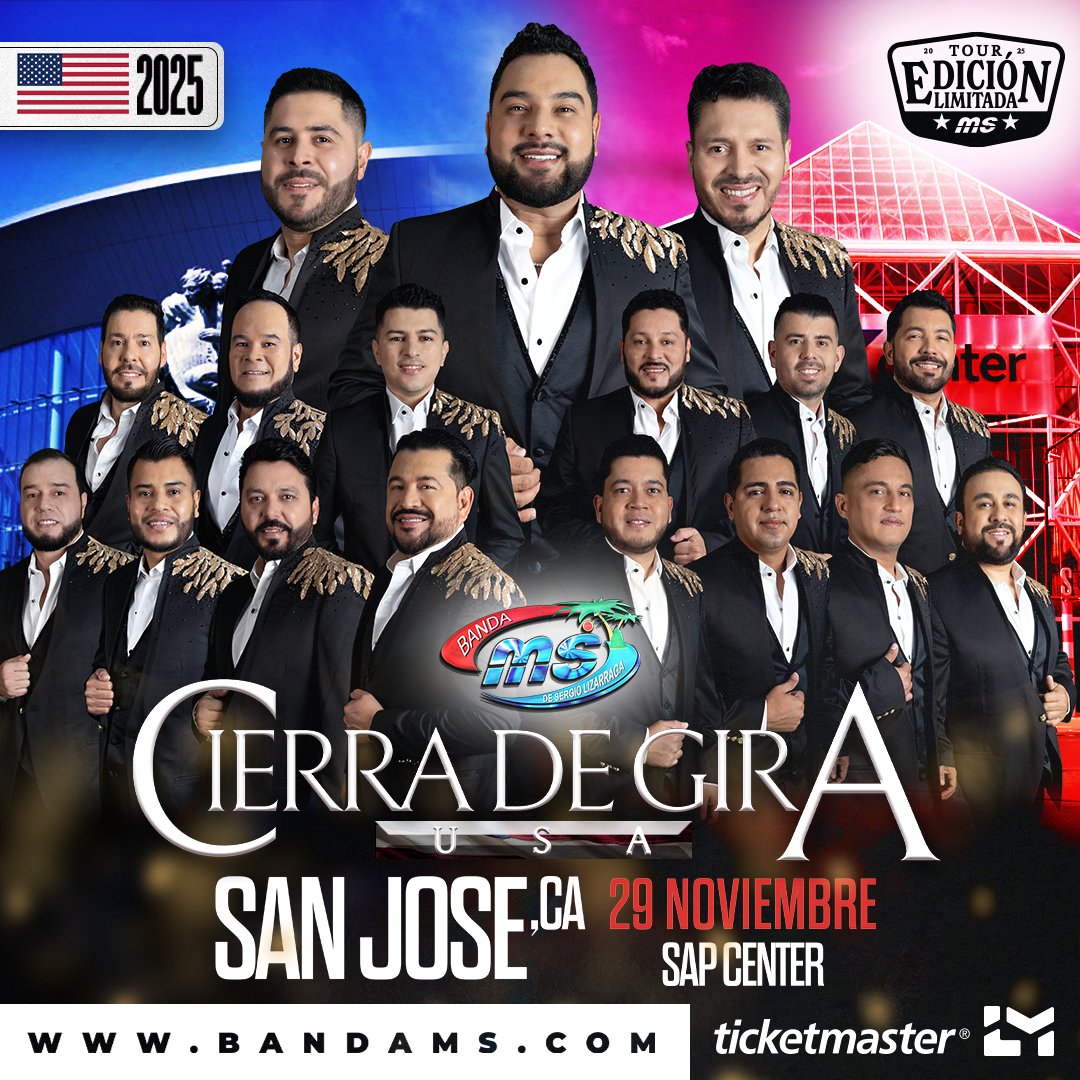 Spend your Saturday night with Banda MS at SAP Center! 

🎟️: teal.sjsharks.com/trk/xKTfc