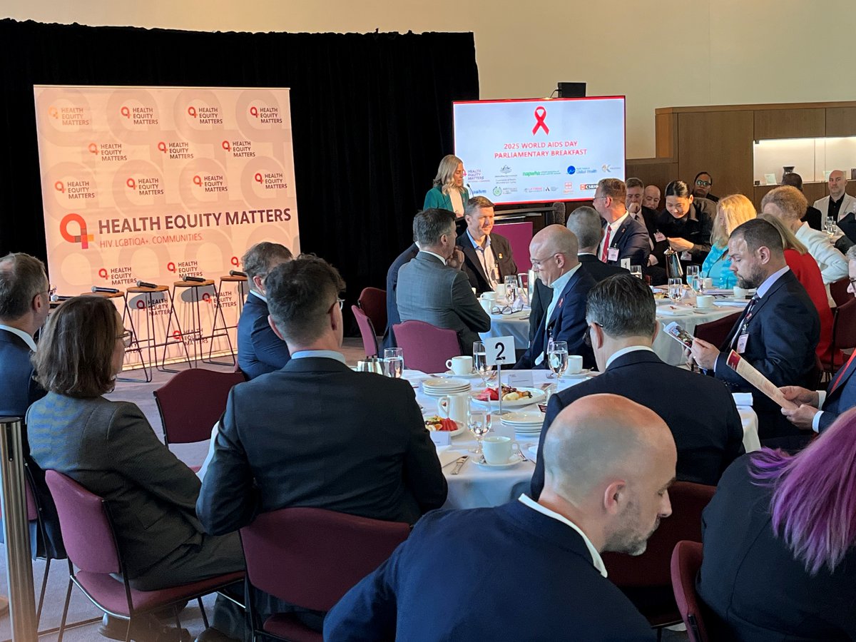 Today we’re in Parliament House for the World AIDS Day Parliamentary Breakfast.
This event spotlights the HIV &amp; AIDS response both in Australia and internationally. Progress has been made but there are challenges ahead.
Stay tuned for updates.
#WorldAIDSDay