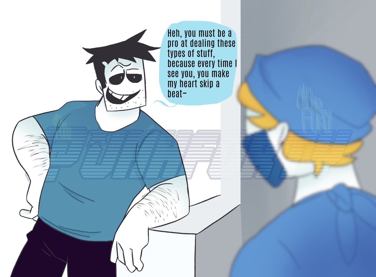 UHHForty's tweet image. Was hesitant to post it at first but hey, This is a silly idea that suddenly comes up in my mind like last night.

#spookymonth #spookymonthpatty #spookymonthfrank #spookymonthfanart