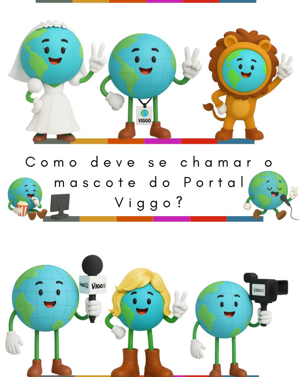 matheusviggo's tweet image. Você já reparou no bonequinho que aparece no cantinho das nossas postagens? 👀🌍 Ele é o mascote do Portal Viggo. Um planetinha porque estamos sempre ligados no mundo! Mas falta um detalhe: ele ainda não tem nome! Tem sugestão? 👁️👄👁️
Comenta aí! 💬💚

#viggo #excluviggo