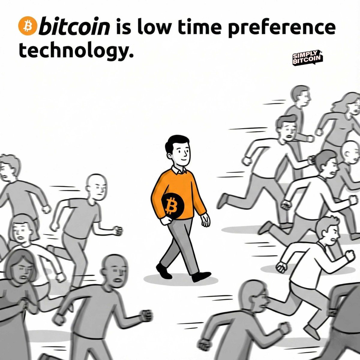 SimplyBitcoin's tweet image. #Bitcoin is low time preference technology ⚡️