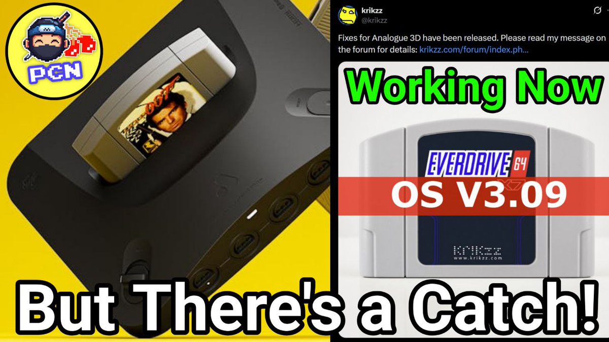 Well, more #EverDrive support for the @analogue 3D but there's a