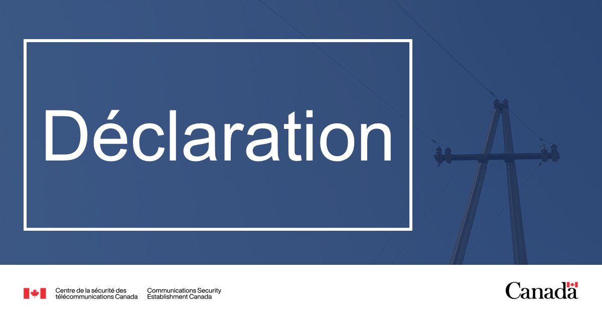 cst_cse's tweet image. Les cybermenaces visant nos #InfrastructuresEssentielles augmentent et il faut protéger nos services essentiels.

Les ministres de la Défense nationale et de la Sécurité publique ont émis une déclaration pour lancer un appel à la vigilance et à l’action: canada.ca/fr/securite-te…