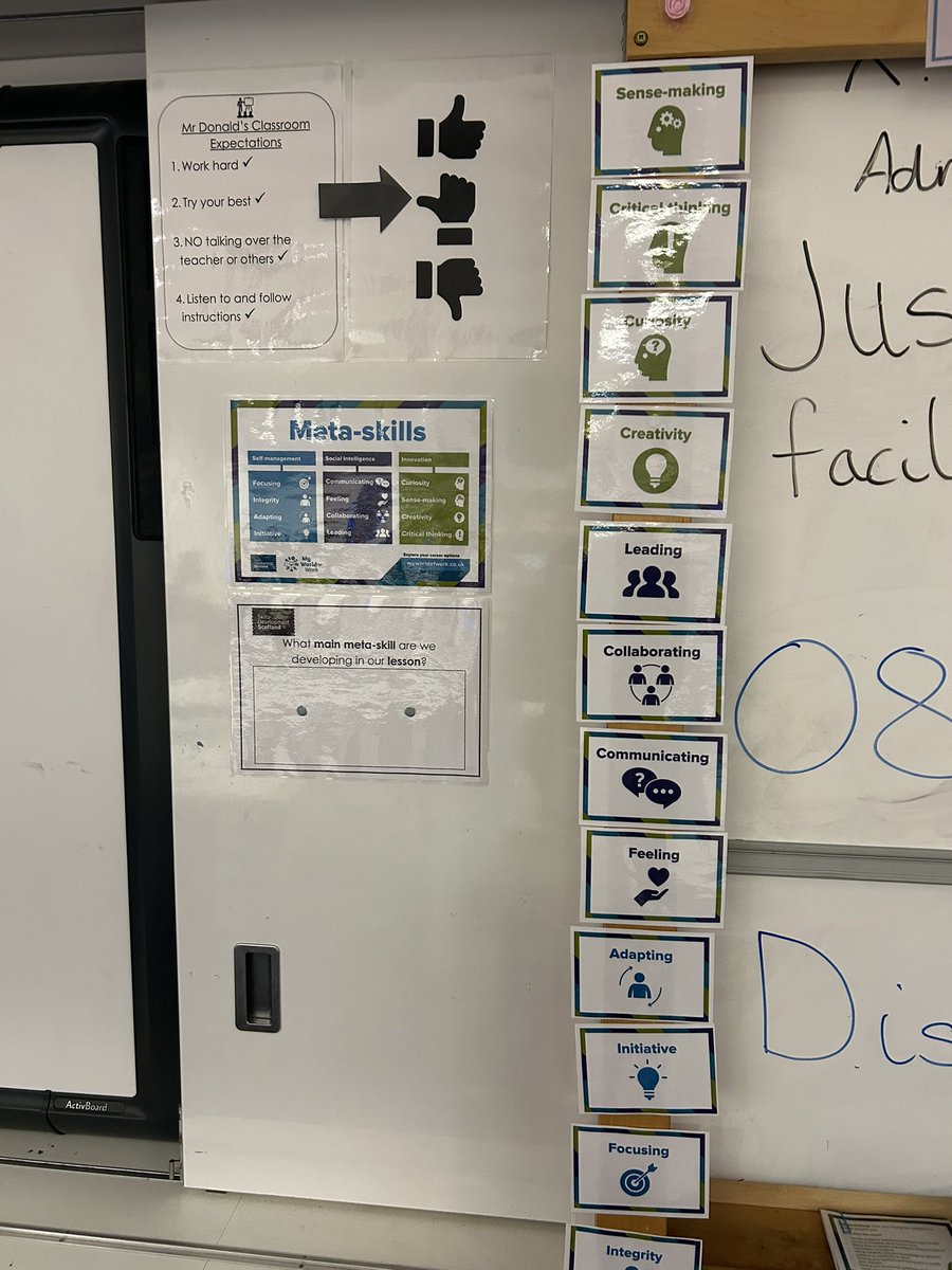 Introducing meta-skills to the classroom. 

This introduction ensures the clear link to learning with personal skill development is recognised, with a primary focus on a main meta-skill during each lesson, highlighted after the starter or before the plenary. 

#metaskill #teacher