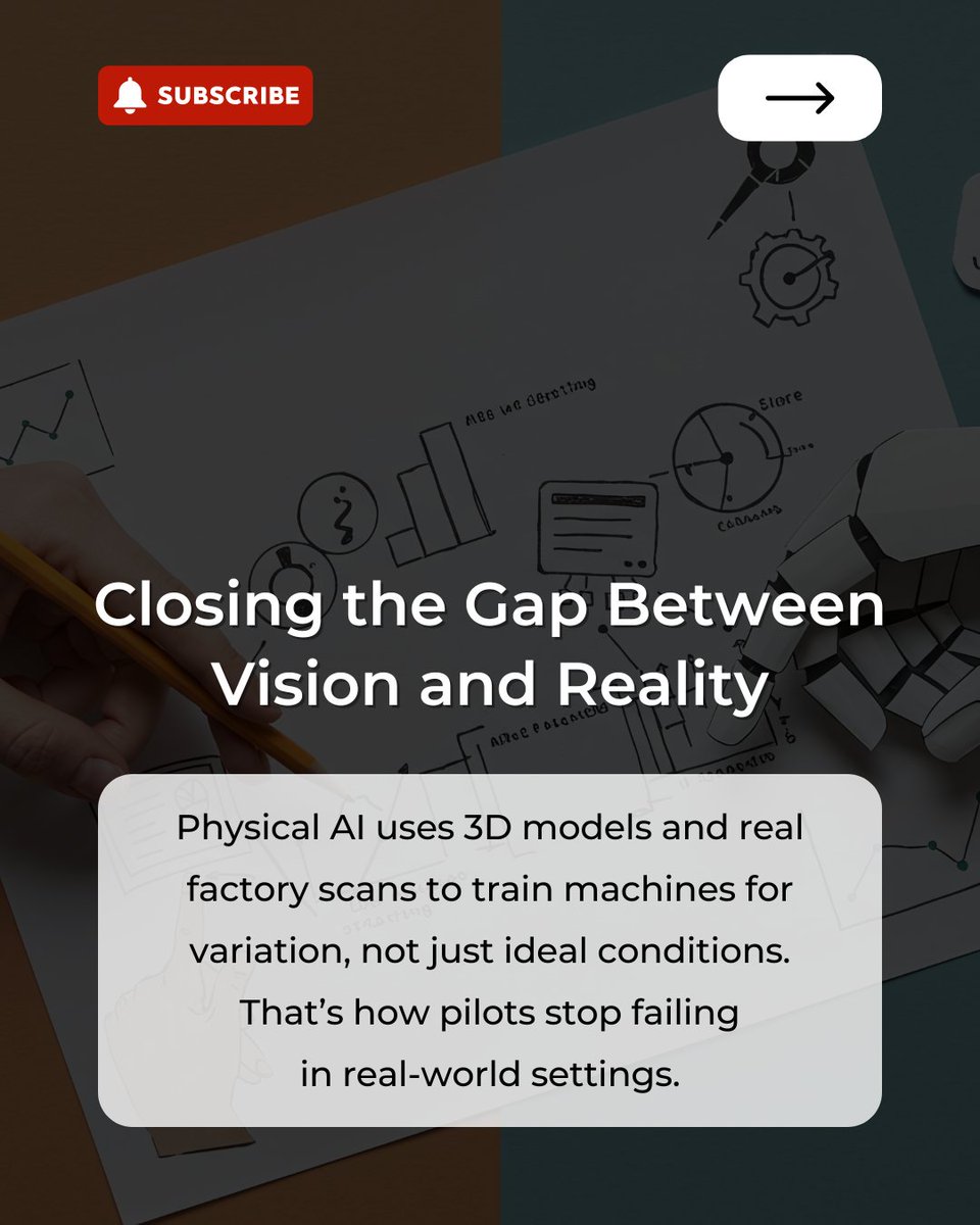 Ind_today's tweet image. Spatial intelligence is a game-changer for smart factories.
Machines don’t just need data, they need to know where in space things happen. 

Discover how you can enable 3D awareness across design, inspection, and operations to gain a competitive edge: 👇
industrytoday.com/smart-factorie…