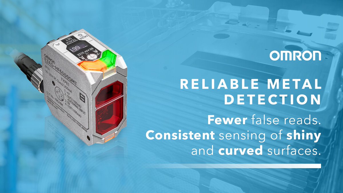 OmronAutomation's tweet image. Detect metal parts quickly and accurately with E3AS sensors. Ideal for automotive stamping and subassembly with fewer false reads and faster throughput. Improve detection reliability: omron.pub/4ikj74A
#Automotive #PartDetection #Sensors #MetalDetection #Automation