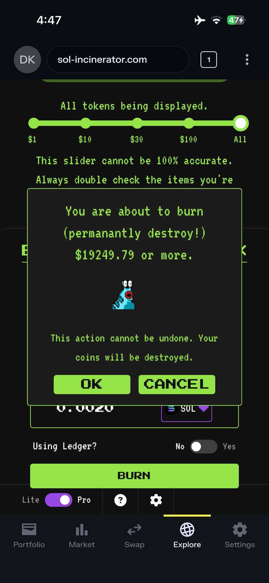 Just wacked another 1000 GOTTI tokens. Total supply is now 33,000! 636x more rare than Bitcoin! Your welcome you turkeys 🦃! solscan.io/tx/4CzcLxXYnDc… <a href="/GottiToken/">GOTTI</a>