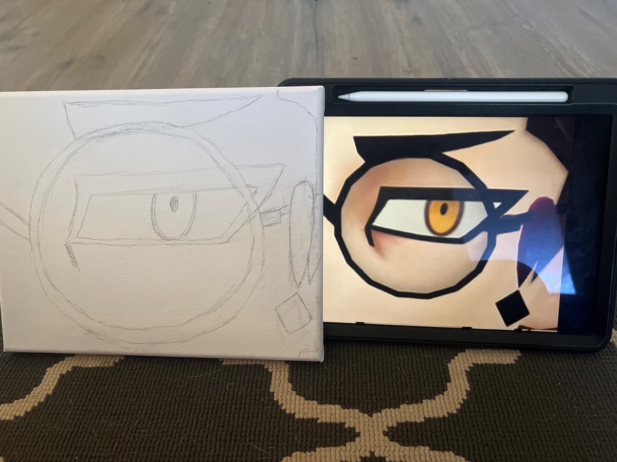 sageribbon's tweet image. started on the sketch … I’m gonna move his eye though it needs to be more at an angle