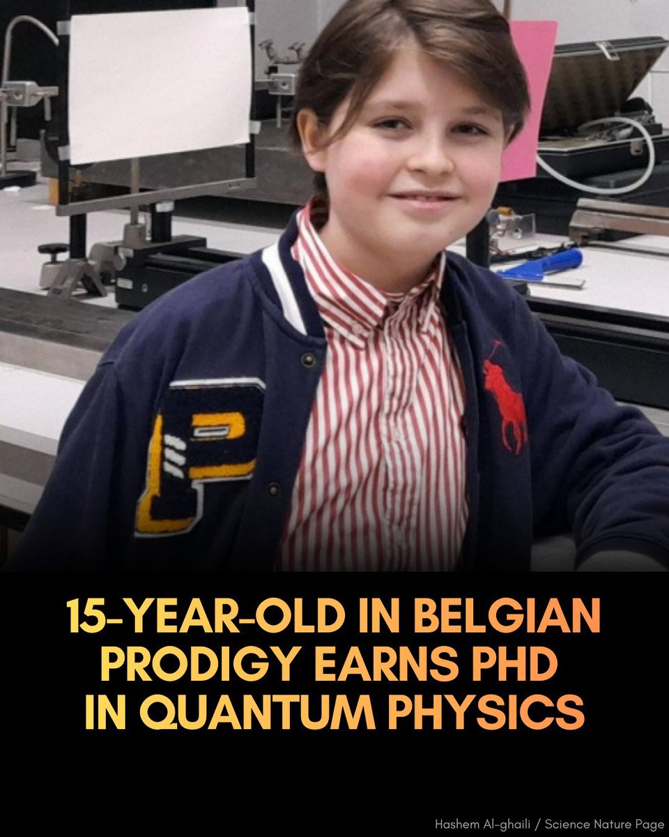 forallcurious's tweet image. 🚨: Belgium’s 15-year-old child prodigy just earned a PhD in quantum physics.

At just 15 years old, Belgian prodigy Laurent Simons has earned a PhD in quantum physics, becoming one of the youngest—if not the youngest—people in history to do so.

Simons successfully defended his…